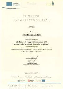 Magdalena Zajdlicz-Syta - Szkolenie EFS